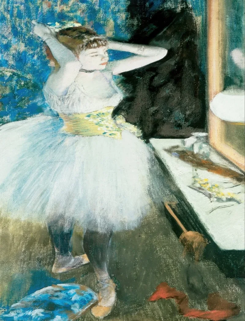 Edgar Degas - Tänzerin in ihrer Garderobe 1884 | Giclée Kunstdruck gerahmt