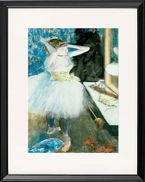 Edgar Degas - Tänzerin in ihrer Garderobe 1884 | Giclée Kunstdruck gerahmt