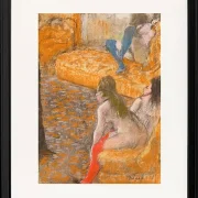 Edgar Degas - Warten auf einen Kunden 1879 | Giclée Kunstdruck gerahmt