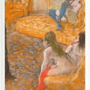 Edgar Degas - Warten auf einen Kunden 1879 | Giclée Kunstdruck gerahmt