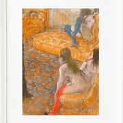 Edgar Degas - Warten auf einen Kunden 1879 | Giclée Kunstdruck gerahmt