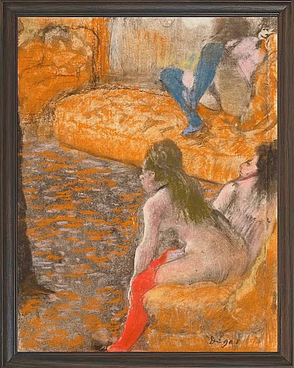 Edgar Degas - Warten auf einen Kunden 1879 | Giclée Kunstdruck gerahmt