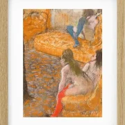 Edgar Degas - Warten auf einen Kunden 1879 | Giclée Kunstdruck gerahmt
