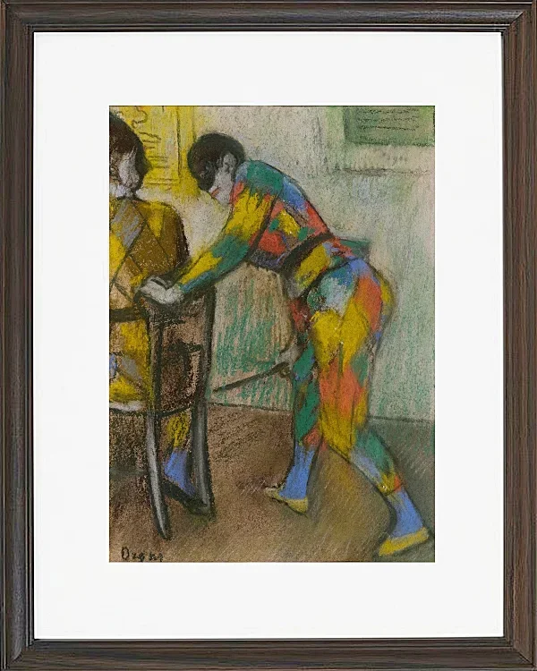 Edgar Degas - Zwei Harlekine 1885 | Giclée Kunstdruck gerahmt