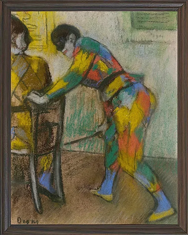 Edgar Degas - Zwei Harlekine 1885 | Giclée Kunstdruck gerahmt