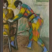 Edgar Degas - Zwei Harlekine 1885 | Giclée Kunstdruck gerahmt