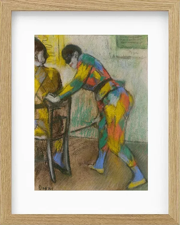 Edgar Degas - Zwei Harlekine 1885 | Giclée Kunstdruck gerahmt