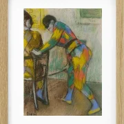 Edgar Degas - Zwei Harlekine 1885 | Giclée Kunstdruck gerahmt