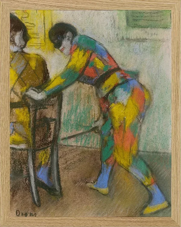 Edgar Degas - Zwei Harlekine 1885 | Giclée Kunstdruck gerahmt