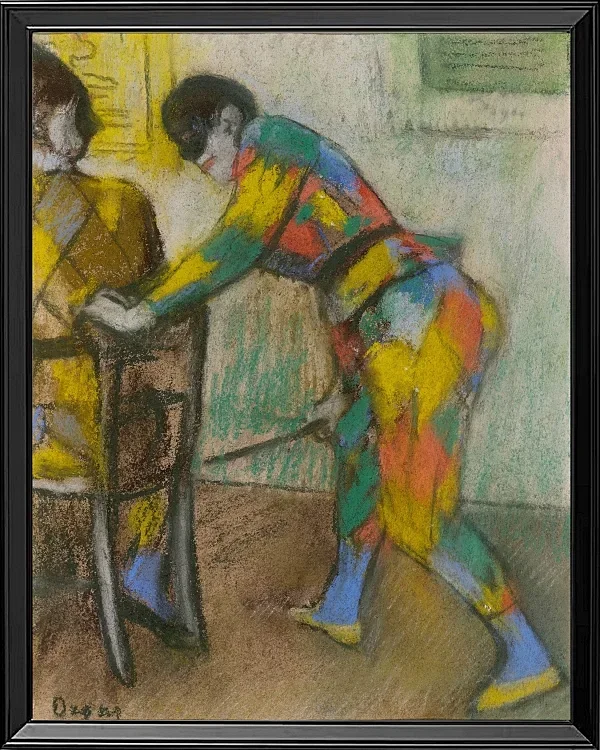 Edgar Degas - Zwei Harlekine 1885 | Giclée Kunstdruck gerahmt