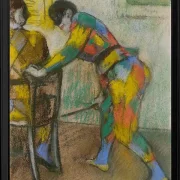 Edgar Degas - Zwei Harlekine 1885 | Giclée Kunstdruck gerahmt