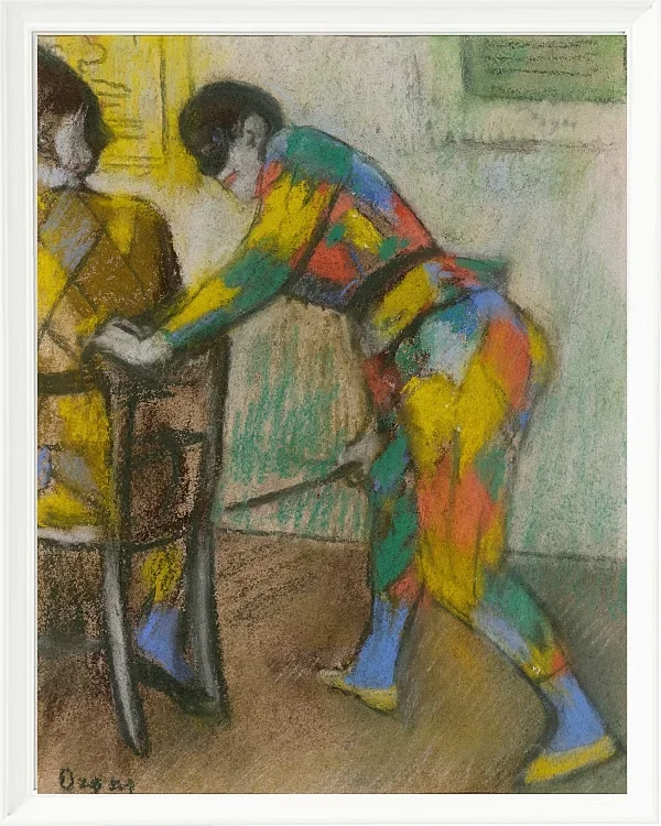 Edgar Degas - Zwei Harlekine 1885 | Giclée Kunstdruck gerahmt