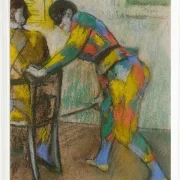 Edgar Degas - Zwei Harlekine 1885 | Giclée Kunstdruck gerahmt