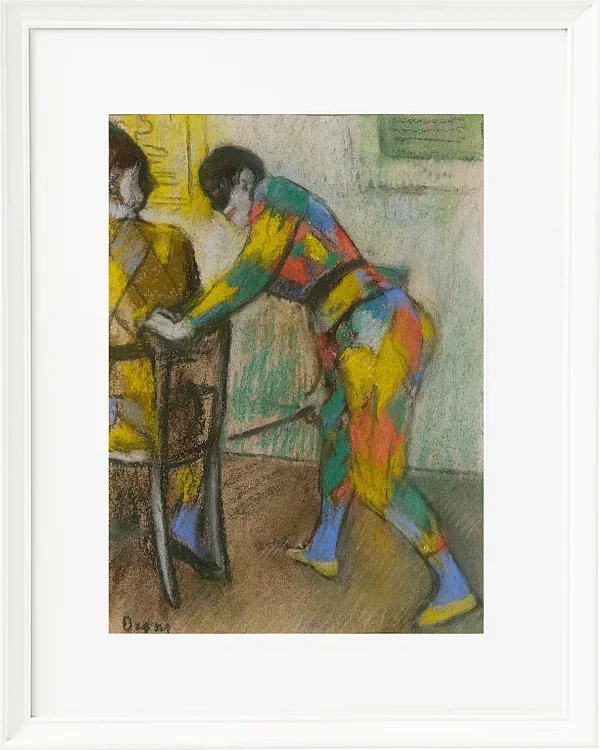 Edgar Degas - Zwei Harlekine 1885 | Giclée Kunstdruck gerahmt