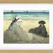 Edouard Manet - Am Strand 1873 | Giclée Kunstdruck gerahmt