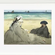 Edouard Manet - Am Strand 1873 | Giclée Kunstdruck gerahmt
