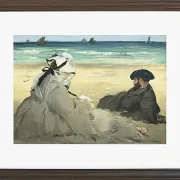 Edouard Manet - Am Strand 1873 | Giclée Kunstdruck gerahmt