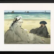 Edouard Manet - Am Strand 1873 | Giclée Kunstdruck gerahmt