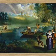 Edouard Manet - Angeln 1862 | Giclée Kunstdruck gerahmt