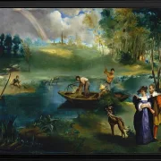 Edouard Manet - Angeln 1862 | Giclée Kunstdruck gerahmt
