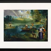 Edouard Manet - Angeln 1862 | Giclée Kunstdruck gerahmt