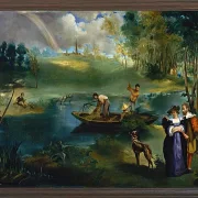 Edouard Manet - Angeln 1862 | Giclée Kunstdruck gerahmt