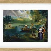 Edouard Manet - Angeln 1862 | Giclée Kunstdruck gerahmt