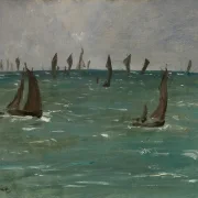 Edouard Manet - Boote in Berck sur Mer 1873 | Giclée Kunstdruck gerahmt