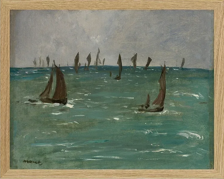 Edouard Manet - Boote in Berck sur Mer 1873 | Giclée Kunstdruck gerahmt