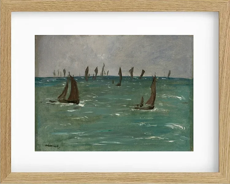 Edouard Manet - Boote in Berck sur Mer 1873 | Giclée Kunstdruck gerahmt