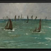 Edouard Manet - Boote in Berck sur Mer 1873 | Giclée Kunstdruck gerahmt