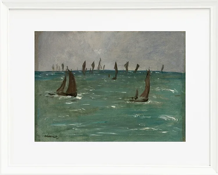 Edouard Manet - Boote in Berck sur Mer 1873 | Giclée Kunstdruck gerahmt