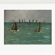 Edouard Manet - Boote in Berck sur Mer 1873 | Giclée Kunstdruck gerahmt