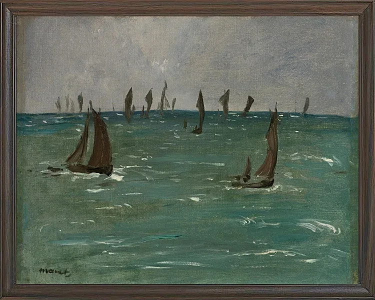 Edouard Manet - Boote in Berck sur Mer 1873 | Giclée Kunstdruck gerahmt