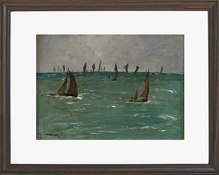 Edouard Manet - Boote in Berck sur Mer 1873 | Giclée Kunstdruck gerahmt