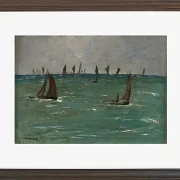 Edouard Manet - Boote in Berck sur Mer 1873 | Giclée Kunstdruck gerahmt