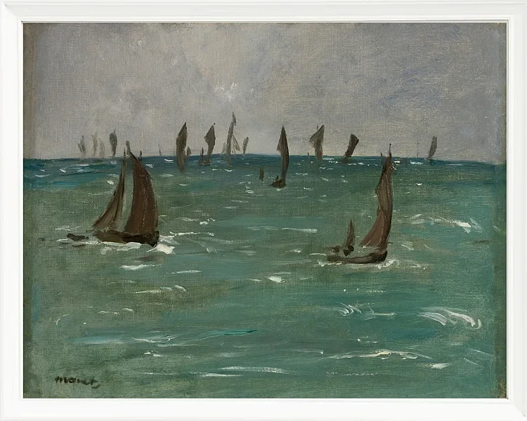 Edouard Manet - Boote in Berck sur Mer 1873 | Giclée Kunstdruck gerahmt