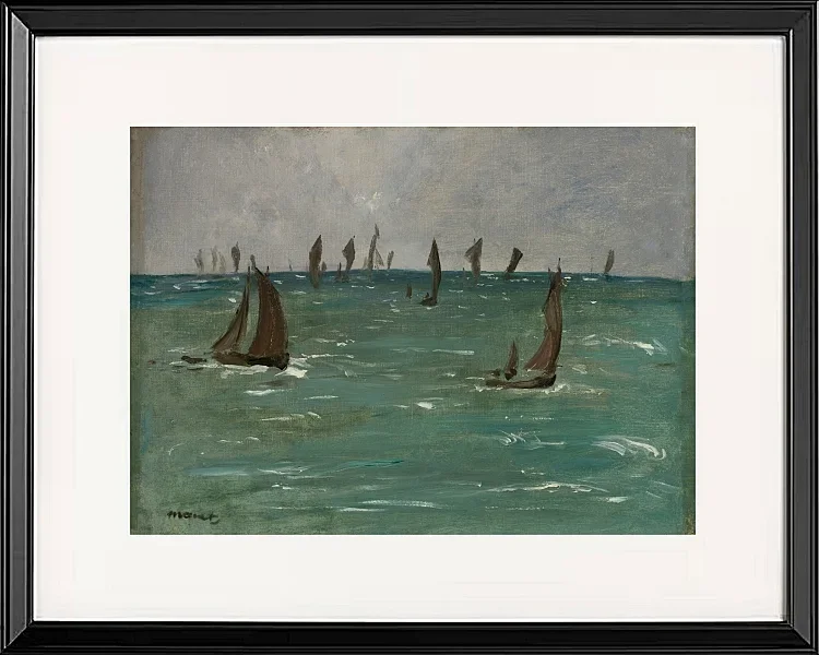 Edouard Manet - Boote in Berck sur Mer 1873 | Giclée Kunstdruck gerahmt