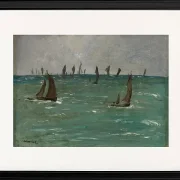 Edouard Manet - Boote in Berck sur Mer 1873 | Giclée Kunstdruck gerahmt
