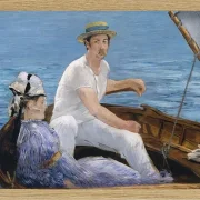 Edouard Manet - Bootfahren 1874 | Giclée Kunstdruck gerahmt
