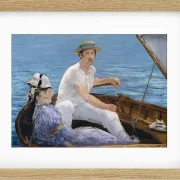 Edouard Manet - Bootfahren 1874 | Giclée Kunstdruck gerahmt