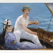 Edouard Manet - Bootfahren 1874 | Giclée Kunstdruck gerahmt