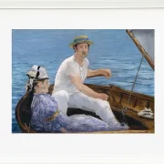 Edouard Manet - Bootfahren 1874 | Giclée Kunstdruck gerahmt