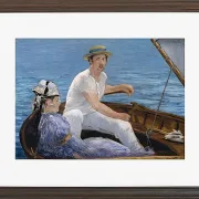 Edouard Manet - Bootfahren 1874 | Giclée Kunstdruck gerahmt