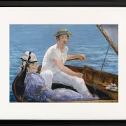 Edouard Manet - Bootfahren 1874 | Giclée Kunstdruck gerahmt