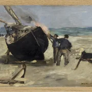 Edouard Manet - Das Boot teeren 1873 | Giclée Kunstdruck gerahmt