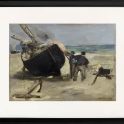 Edouard Manet - Das Boot teeren 1873 | Giclée Kunstdruck gerahmt