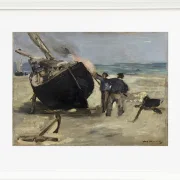 Edouard Manet - Das Boot teeren 1873 | Giclée Kunstdruck gerahmt