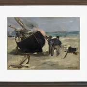 Edouard Manet - Das Boot teeren 1873 | Giclée Kunstdruck gerahmt