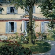 Edouard Manet - Das Haus in Rueil 1882 | Giclée Kunstdruck gerahmt
